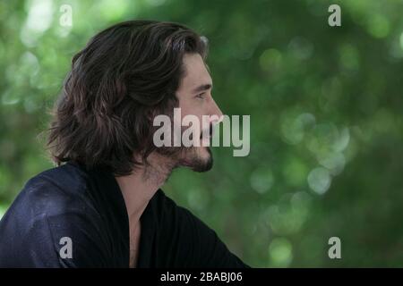 Spanish actor Yon Gonzalez poses during `Matar el Tiempo´ film premiere in Madrid, Spain. May 27, 2015. (ALTERPHOTOS/Victor Blanco) Stock Photo